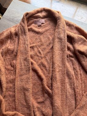 Barefoot Dreams Cozy Heathered Rust Cardigan